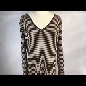 RL Brown Label 100% Cotton V-Neck Long Sleeve Sz L